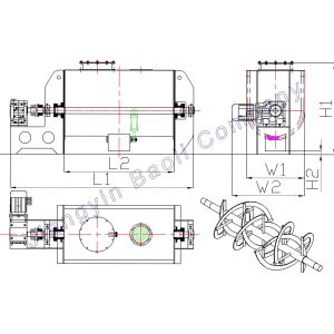 Chinese Five Powder Horizontal Ribbon Powder Mixing Machine