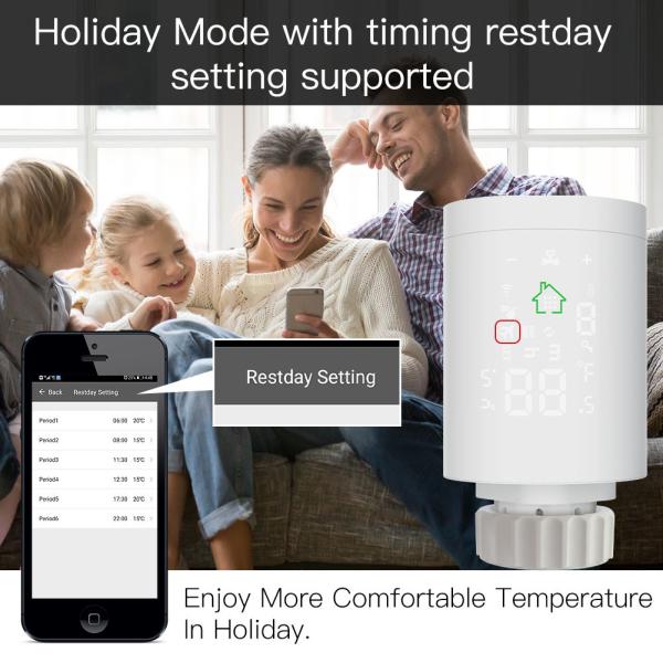 Tuya ZigBee3.0 WiFi Smart TRV Programmable Thermostat Heater Temperature Controller