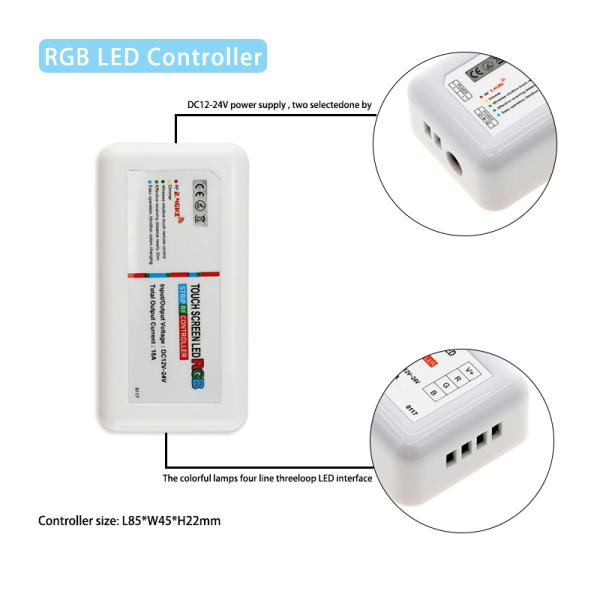 2.4 Ghz Touch Remote LED RGB Controller Dimmable Wireless For LED Strip Light