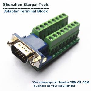 China DB15-M2 Female 15Pin Plug Breakout To PCB Board Terminals Connectors Male / Female terminal block adapter wholesale