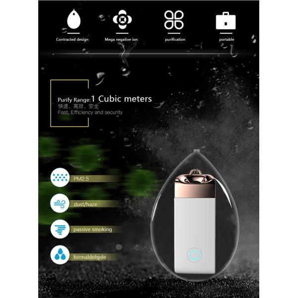 CE Personal Ionic Air Purifier Necklace 240h 13dB Negative Ion Portable
