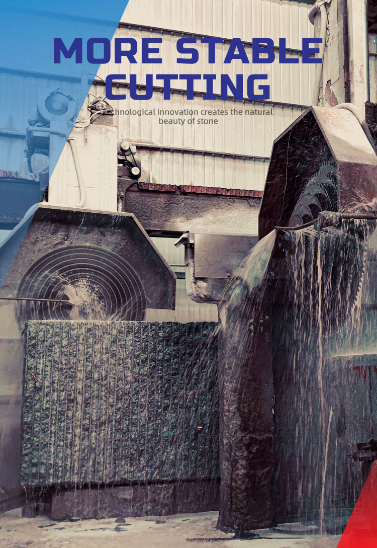 Linsing Four Post Guide Multi Blade Bridge Saw Machine For Granite Block Cutting