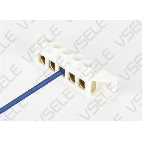 Side Mounted Busbar Terminal Block White Bridge Design Zero Line Copper Grounding