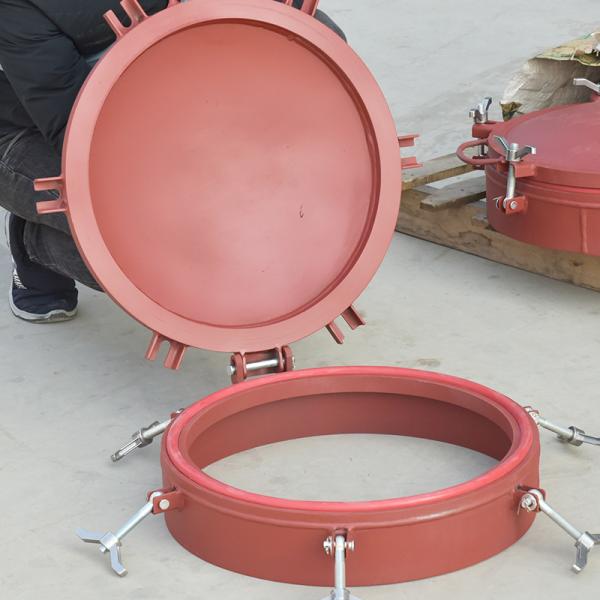 Corrosion Resistant DN500 Carbon Steel Quick Opening Manhole Cover For 90% Concentrated Sulfuric Acid