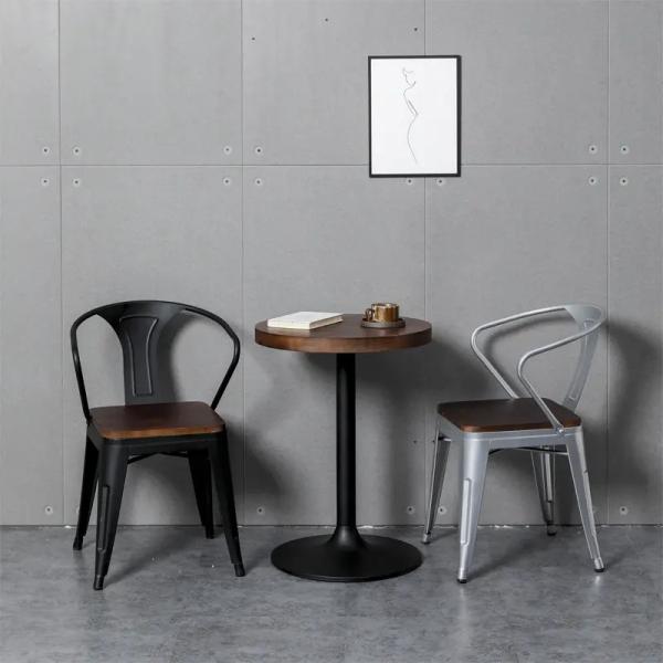 Adjustable Metal Frame Armchair Customized Metal Stacking Dining Chairs