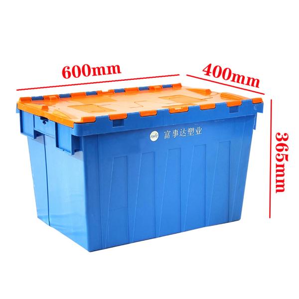 Quality Heavy Duty Stackable Nesting HDPE Plastic Crates With Attached Lid Totes 67 ltr for sale