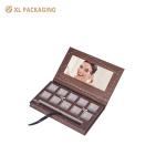 XL Packaging Customized Rigid Paperboard Magnetic Eyeshadow Pans Box With Mirror
