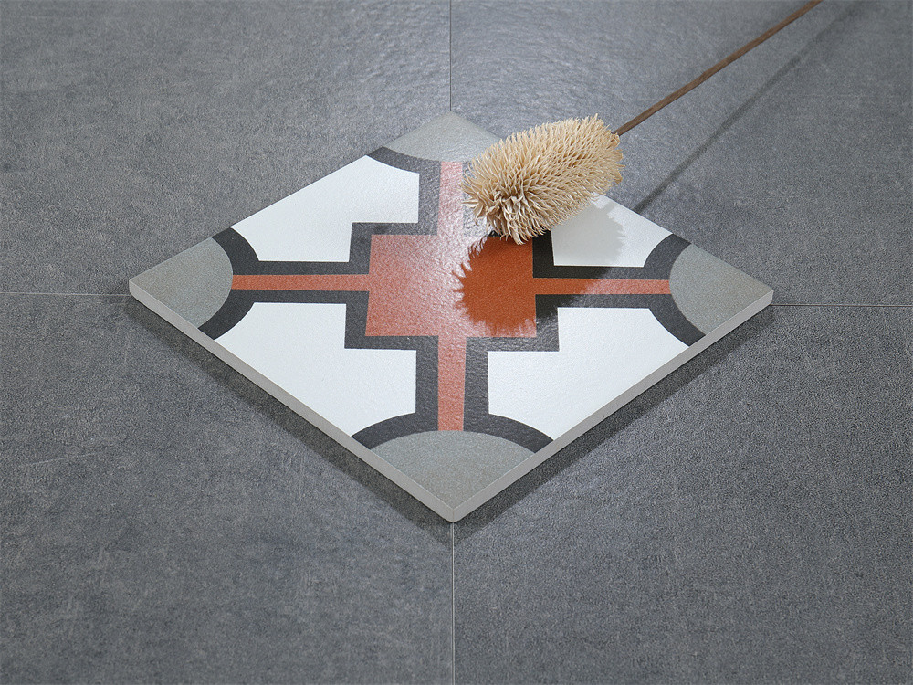 20x20cm Red Gray Ceramic Rustic Tile for Indoor Floor