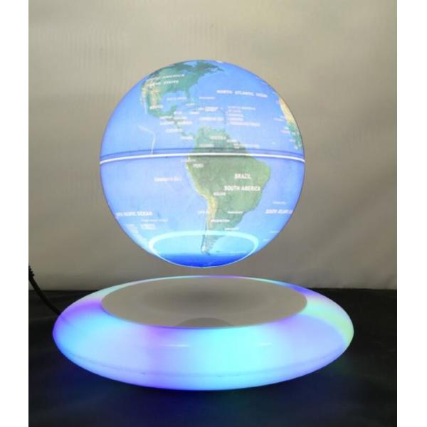 led light magnetic floating levitate bottom globe world with lighting 6inch 7inch 8 inch