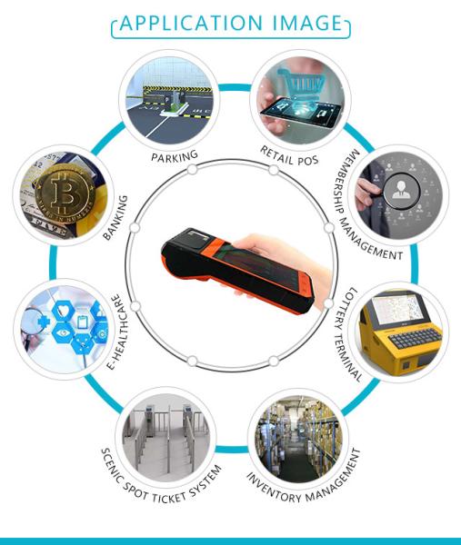 Quality Rugged Android ISO7816 NFC POS Thermal Printer Fingerprint Handheld Terminal FP09 HFSecurity for sale