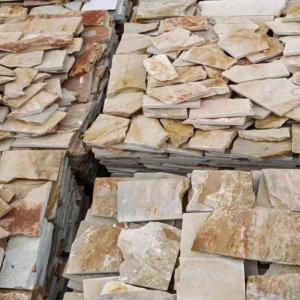 China 3D Natural Marble Stones Random Rusty Slate Meshed Flagstone Outdoor Garden Flooring Pavers Wall Tiles wholesale