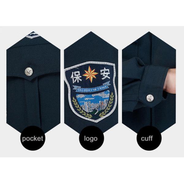 Fur Collar Security Guard Uniform , Security Guard Jackets With Two Pockets