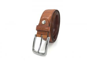 Classic Croc Print Golf Cow Leather Belt For Men With Nickel Pin Buckle 35mm Wide