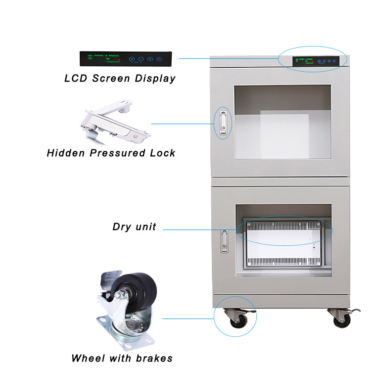 China Ash White Color Dry Humidity Cabinet Ultra Low Humidity Full Modular Design wholesale
