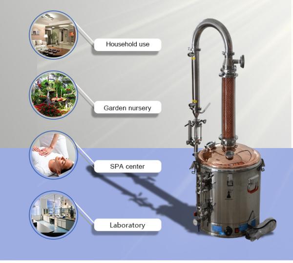 Essential Oil Extractor Distillation Vacuum Steam Stainless Steel 25L