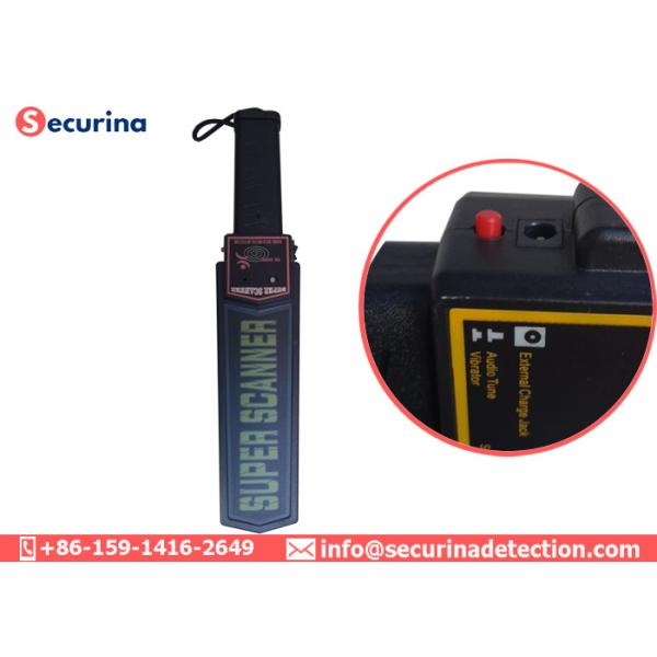 Portable Light Weight Security Metal Detector Wand Scanner Black With Audio Alarm