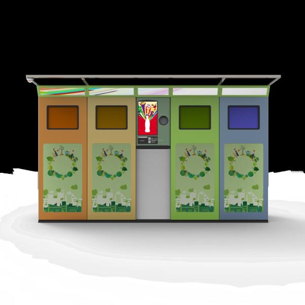 Quality AC 110V Bottle Reverse Vending Machine Combo Smart RVM Recycling Machines for sale