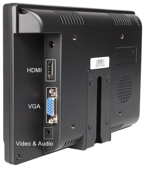7" 800x480 TFT LCD Touch Monitor with HDMI,VGA,Video,Audio inputs ,AV Reverse Camera First