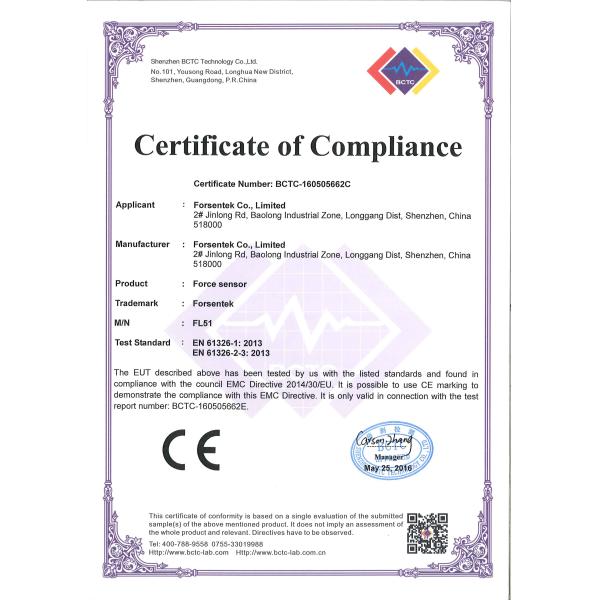 force sensor with CE certificate