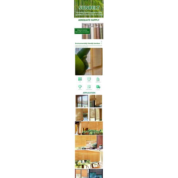 Sun Proof Matchstick Curtains Bamboo Blinds Curtains Outdoors Roll Up Classic Style