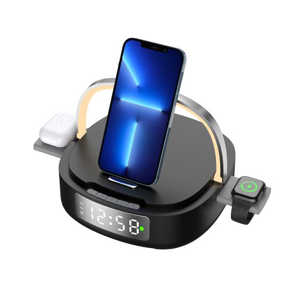 Fast 5 In 1 Qi Wireless Charger Station 15w Mobile Phone Use