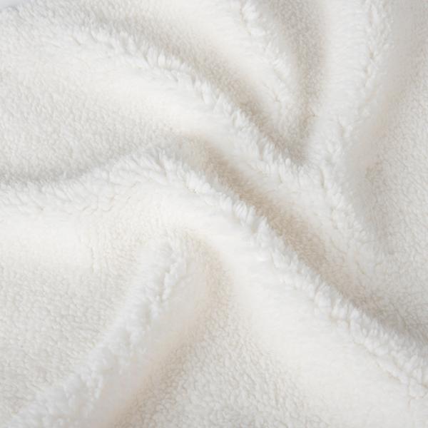 Weft Knitted 100% Polyester Sherpa Fleece Fabric For Blanket with Two Side Micro Polar