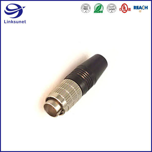 HR25 12pin Cable Plugs Solder Connector For Industrial Camera Wire Harness
