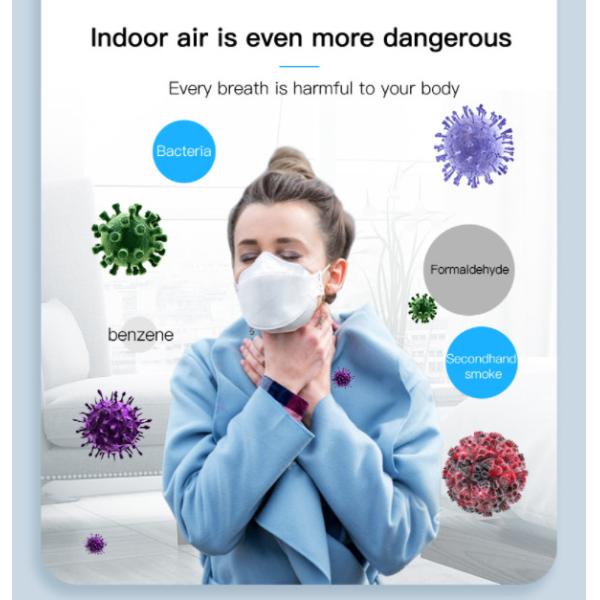 50mA 700mAh Wearable Air Purifier Necklace 1W Negative Ion Air Purifier