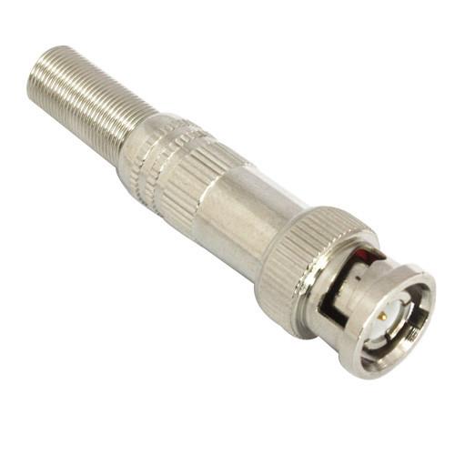 Quality RF BNC Male TV Cable Wire Connector Quick Crimp Weld Long Metal Boot for sale