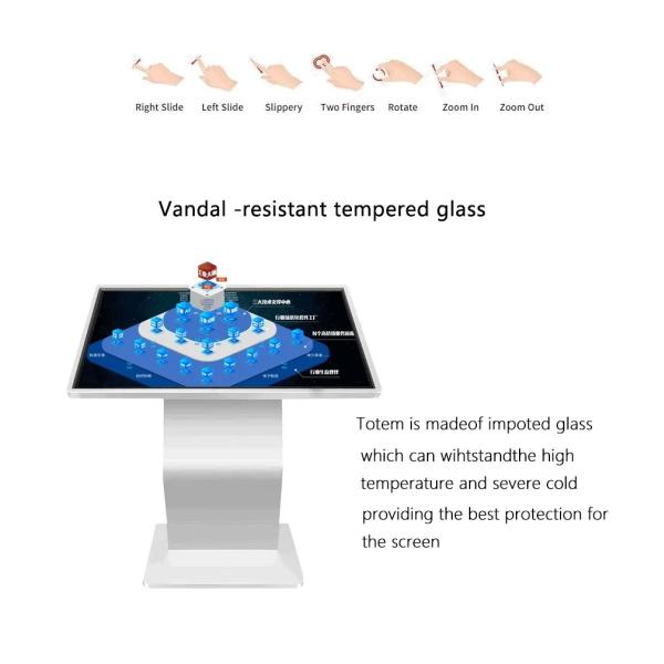 49'' Interactive Self Service Kiosk Exhibition Hall Android Windows 21.5 32 43 55''