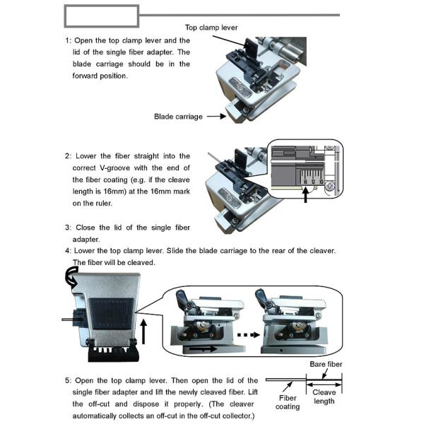 Ftth High Precision Fiber Optic Cleaver With Auto Rotating Blades