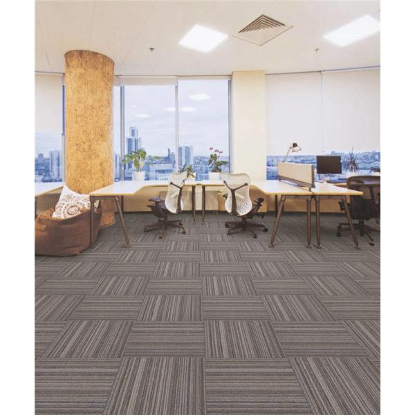 Hotel Striped Carpet Tiles Eco Friendly Carpet Tiles Machine Made Technics