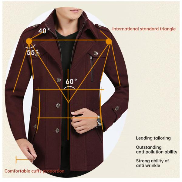 GARMENT DYED Customise OEM Winter Suit for Men's Woolen Business Casual Small Suit