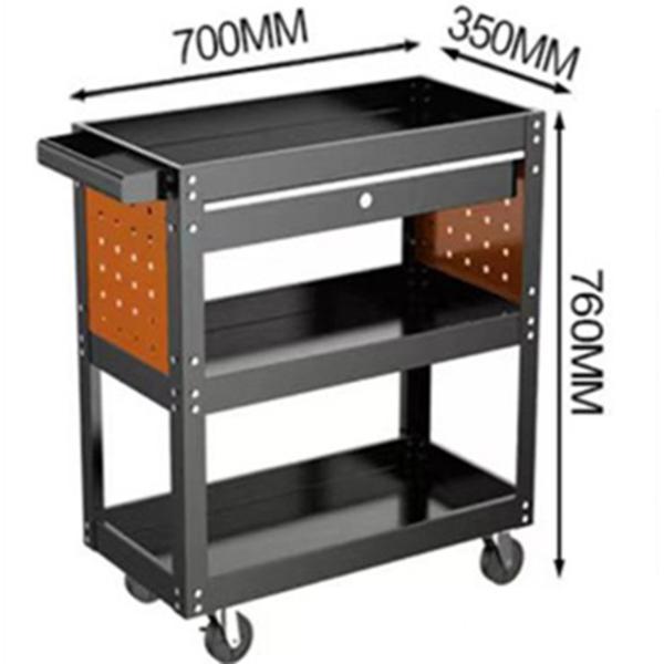 Large Size Three Layer Tool Trolley Cart SPCC Powder Coating THX-3A