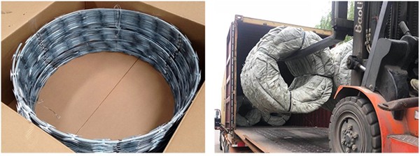 Anti Climbing Fencing Hot-dipped Galvanized 200 GSM Cross Concertina Razor Wire Loops