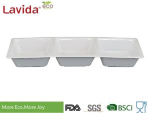 China Waterproof Melamine White Serving Tray High Temperature Tolerance Phthalate Free wholesale