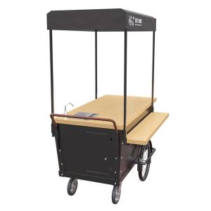 China Durable Coffee Bicycle Push Cart With Extensible Main Operating Table wholesale