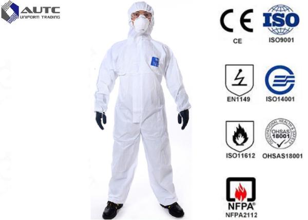 Quality Comfortable PPE Safety Wear , Chemical Protective Suit Breathable Optimum Fit for sale
