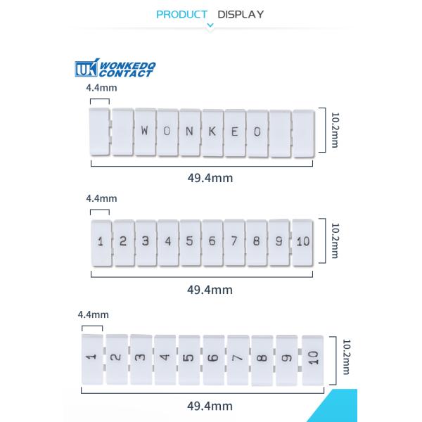 WSB Plastic Marker Strip Tag for Spring PE DIN Rail Mounted Terminal blocks