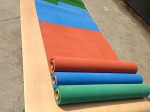 Exercise Room Heavy Duty Gym Flooring Rolls , Coloured Rubber Athletic Flooring Matting