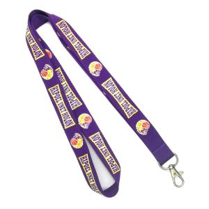 China Purple Custom Polyester Lanyards Personalized Environmental Protection wholesale