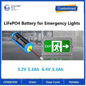 China CLF OEM ODM 3.2V 3.3Ah 6.4V 3.3Ah Lithium Battery LiFePO4 battery for Emergency lights on sale