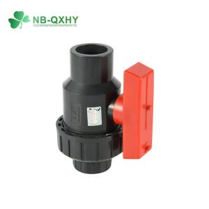 Smooth Surface Single Double Union Ball Valve Handle Easy to Open in Deep Gray Color