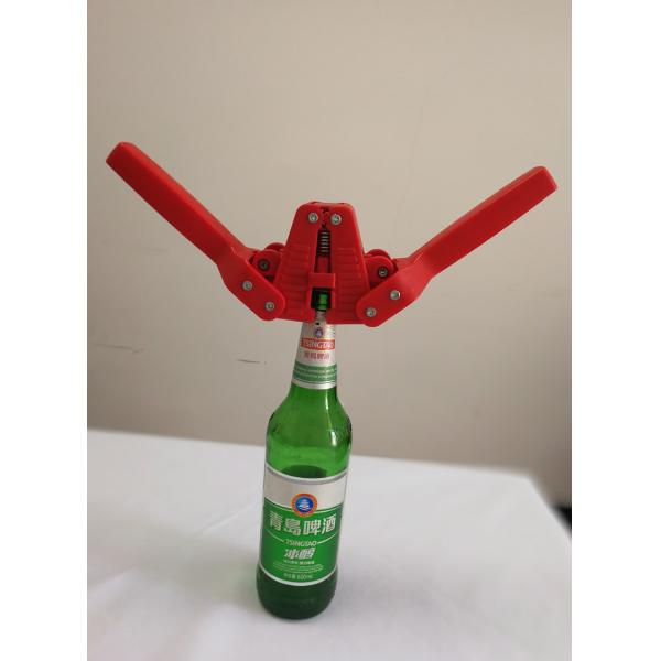 Double Lever Manual Bottle Capper Plastic Red Color With Built In Magnet