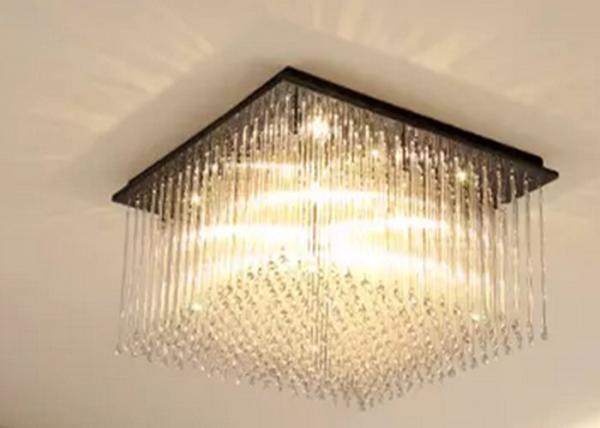 Quality Luxurious Led Downlight Ceiling Light Rectangular Modern Crystal Chandelier for sale
