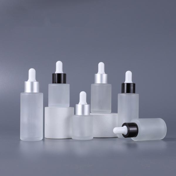30ml 50ml 60ml Cosmetic Skin Care Essential Oil Essence Packaging Frosted Glass Flat Shoulder Matte Serum Dropper Bottle and Box