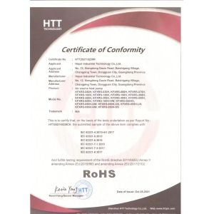 Wuhan Huanghe Xingyu Electric Appliance Co.,Ltd. Certifications