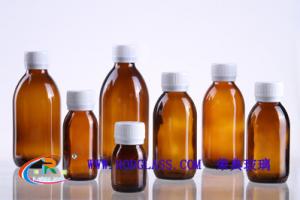 China amber glass bottle for syrup DIN28MM,various size 30ml,60ml,100ml,125ml wholesale