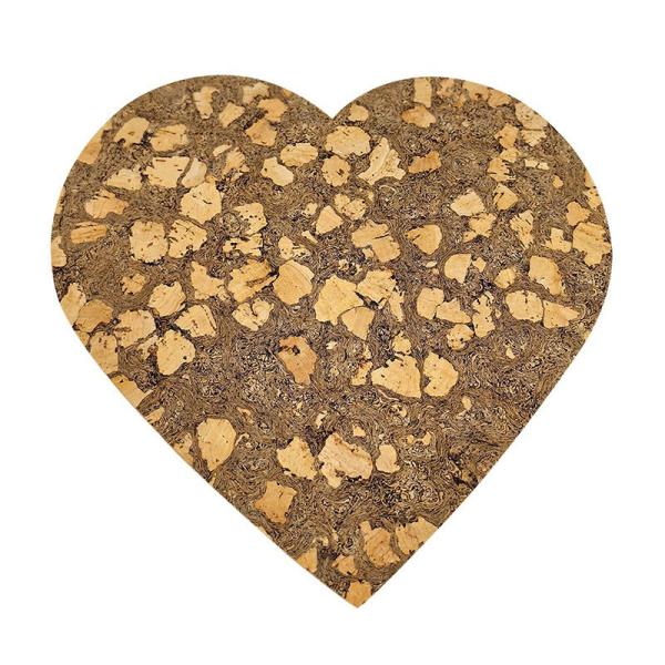 Quality Custom Heart Cork Placemat With Cork Fabric Cork Coasters Trivet Table Mat for sale