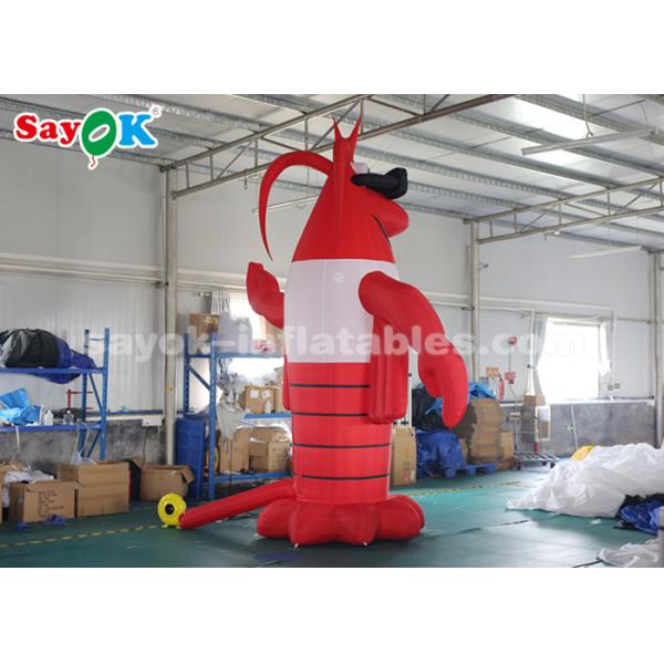 4m Red Outdoor Crawfish Inflatable Cartoon Characters For Lobster Festival